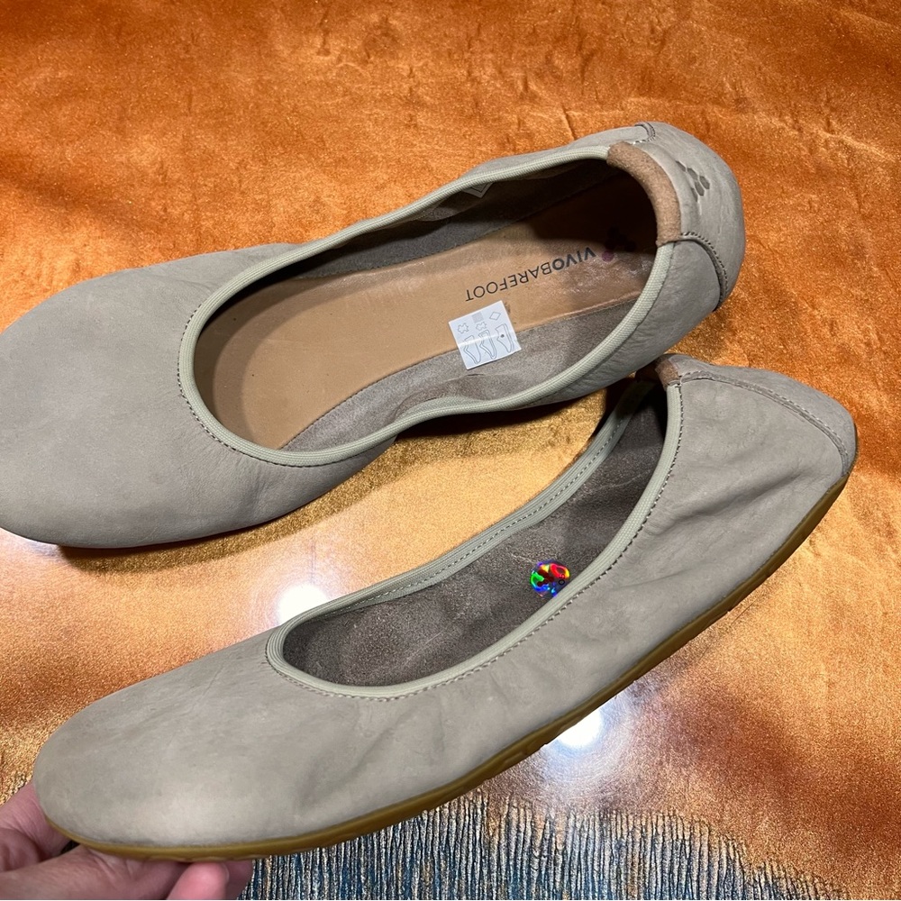 Vivobarefoot Leather Jing Jing Ballet Flat Shoes